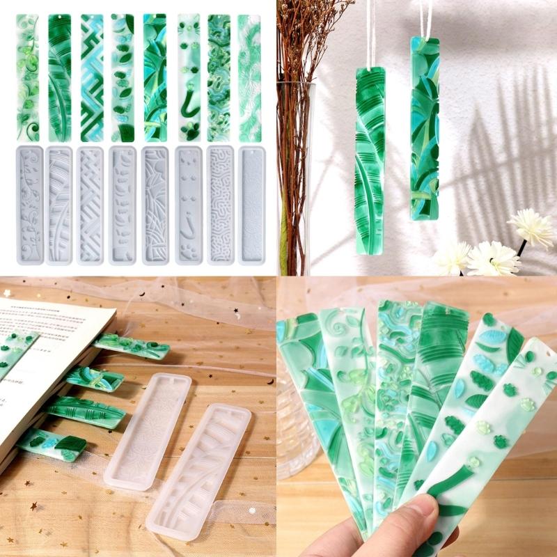 Rectangle Silicone Bookmark Mold DIY Bookmark Mould Making Epoxy Resin Jewelry DIY Craft Silicone Mold 150x35mm