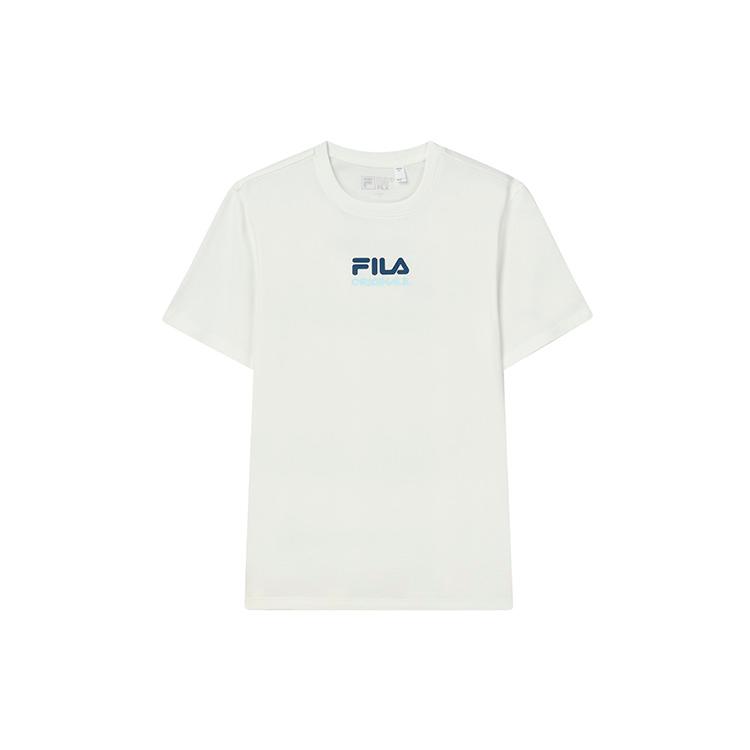 New FILA T Shirts Men's Rinse Snow F11M229116FWT