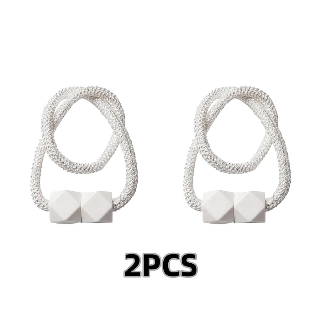 Magnetic Cube Curtain Tiebacks - No-Drill Decorative Ropes