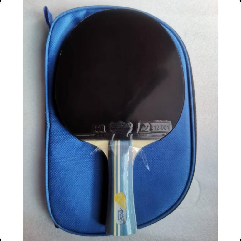 DIY Galaxy Pure Wood N12 Horizontal Grip Table Tennis Racket with Double-Sided Hercules Beginner Rubber