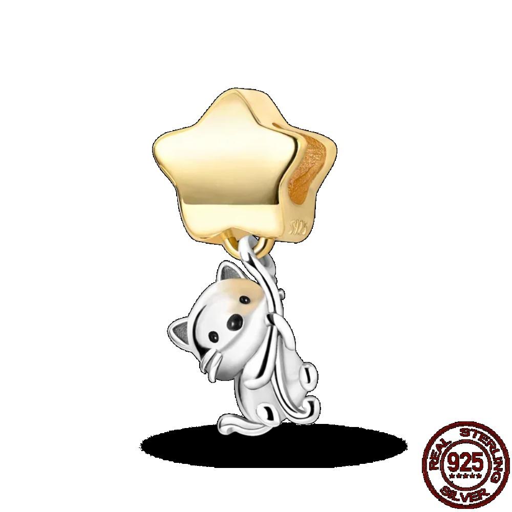 925 Silver Golden Charm Crown Family Tree Safety Chain Hollow Beads for Women DIY Bracelets Jewelry