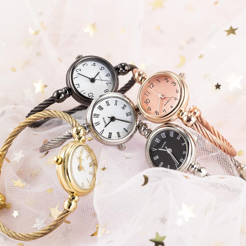 Women's Open Bangle Quartz Watch: Elegant and Simple Design