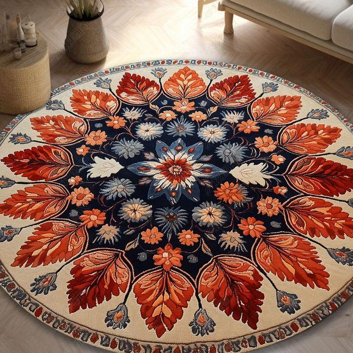 

Новый узорчатый круглый ковер в китайском стиле для гостиной, журнального столика, ковра для стульев, ковриков для пола, кроватей для спальни, ковров для дома 139 * 139CM