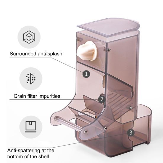 Parrot Feeder Large Capacity Splash-proof Anti-spill Bird Trough Pet Food Dispenser Bird