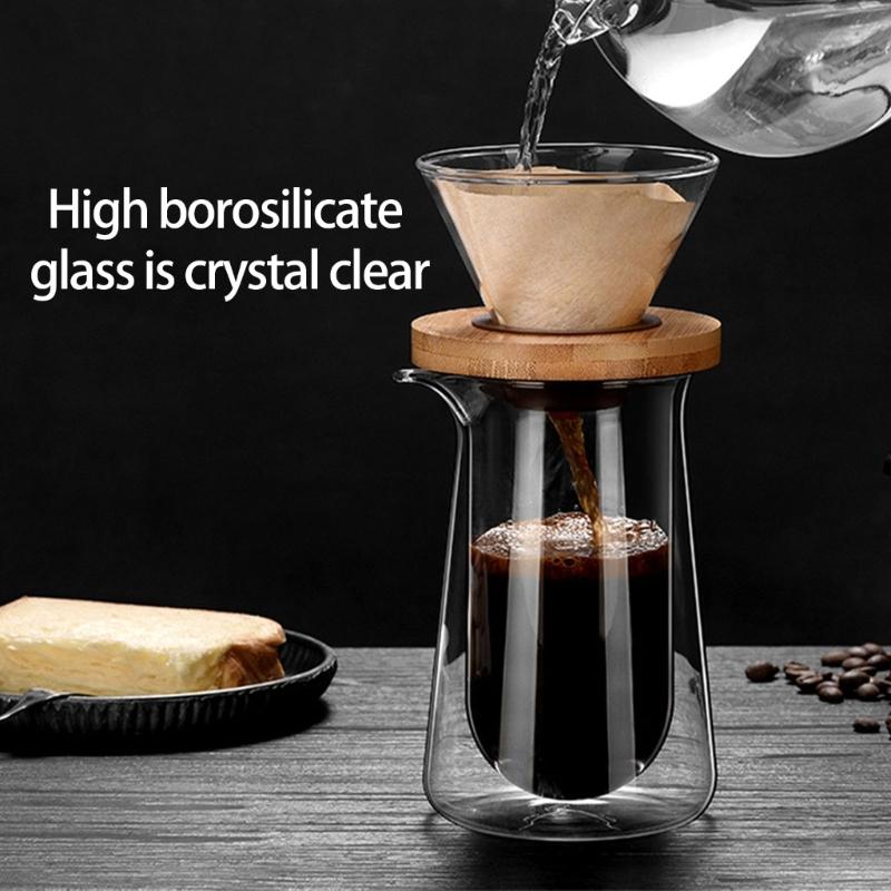 Izolowana Karafka i Zestaw Drippera z Borokrzemowego Szkła do Kawy do Cold Brew i Gorącej Kawy z Prostym Czyszczeniem