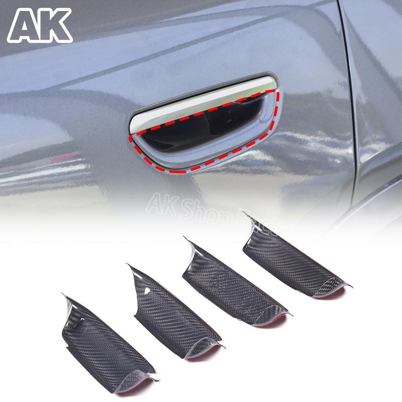 Real Carbon Fiber Car Exterior Door Bowl Handle Cover Trim Stickers For Maserati Grecale 2022-2026 Auto Accessories