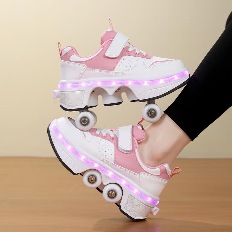 Adult/Kids Roller Roller Shoes Luminous Skating Shoes Kids Glowing Sneakers Luminous Sneakers