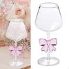 Glasses with Bow, Cocktail Goblet, Hand-blown Champagne Glasses, for Home, Bridal Shower, Hen Party,