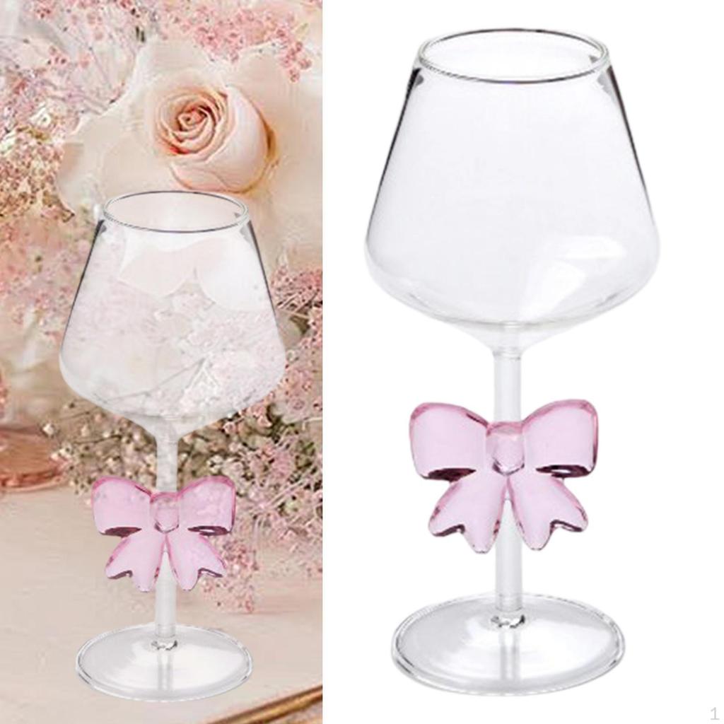 Sklenice s mašlí, Koktejlová číše, Ručně foukané sklenice na šampaňské, pro domov, svatební sprchu, rozlučku se svobodou,