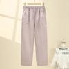 Summer Embroidery Women's Pants Stretch Casual Waist Office Outdoor Pant Breathable Cool Clothing