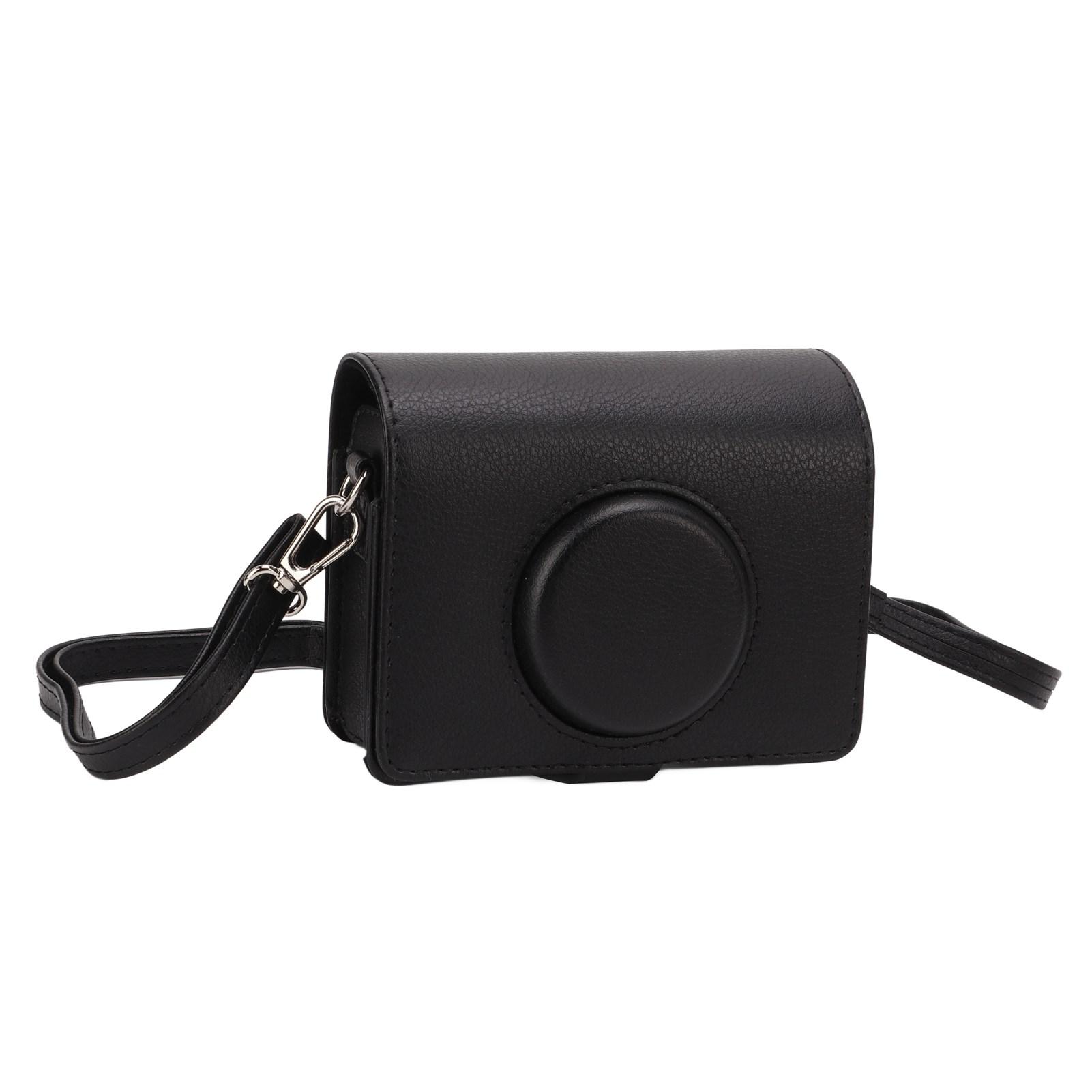

Camera Case Fashion PU Leather Protection Bag with Shoulder Strap for Fuji Instax Mini Evo Camera чёрный