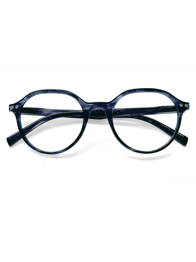 Turzing Round Reading Glasses for Women Men Spring Hinge Lightweight Pattern Print Eyewear
