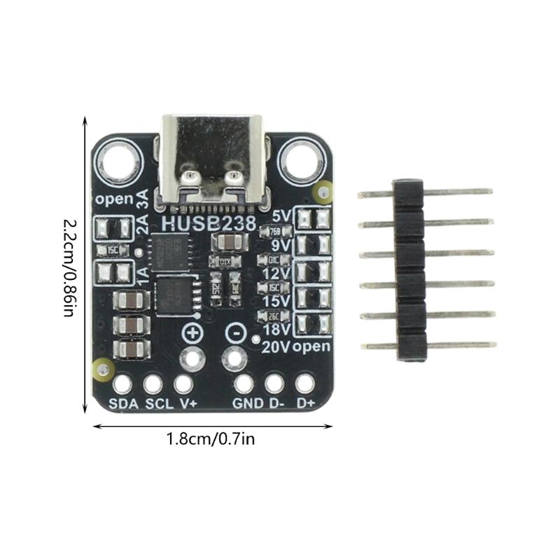 HUSB238 Deception Module 5V/9V/12V/15V/18V/20V Adjustable IIC Control Decoying Module Microcontroller Replacement