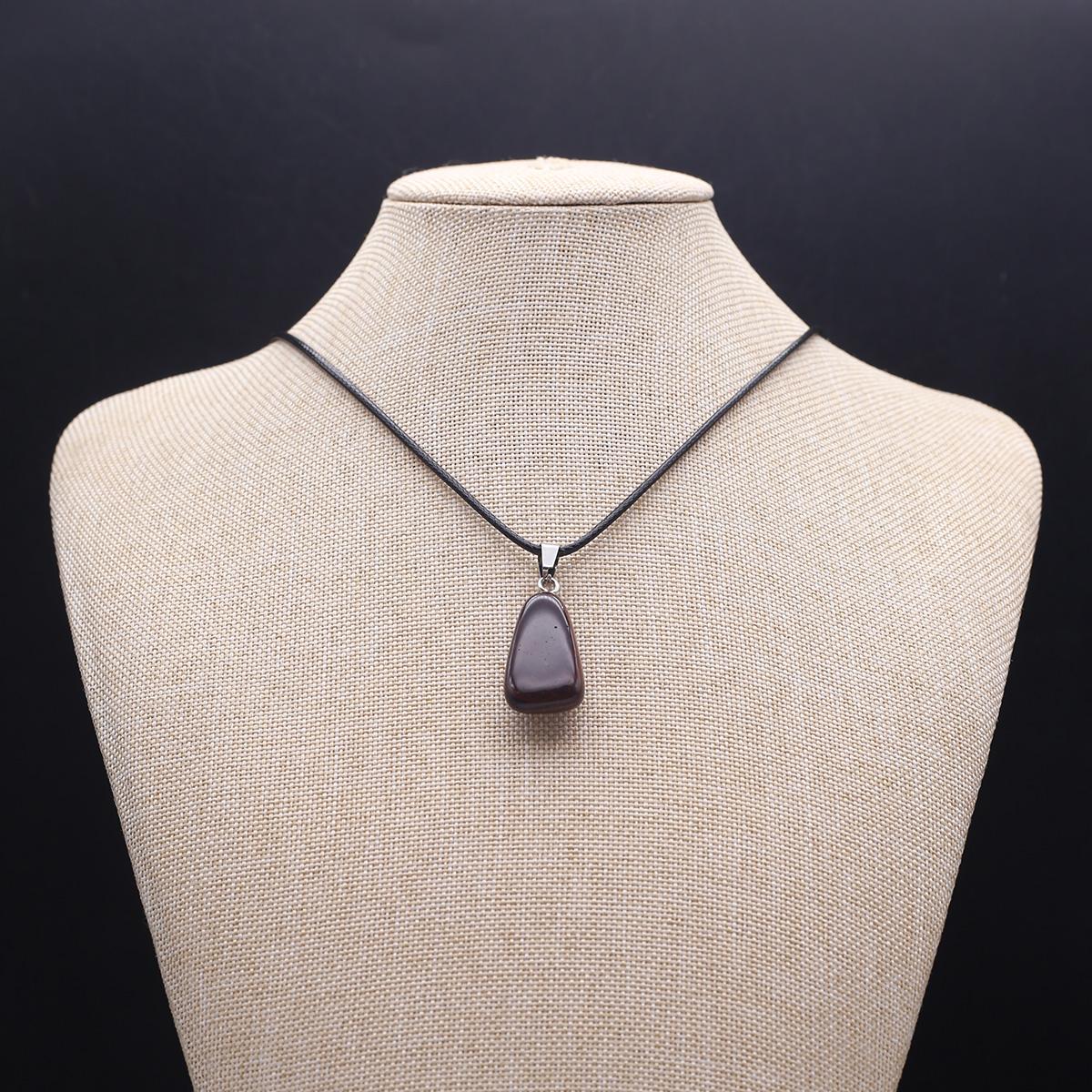 

1 шт. в партии ожерелье из натурального камня, кулон, нерегулярный кристалл, кварц, агат, лазурит, веревочная цепочка, ожерелья для женщин и мужчин, ювелирные изделия, подарки 15 × 25-20 × 30 мм 1Pcs/Colourful Jade