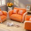 Miniature Sofa 1:12 Scale with Pillows Padded for Photography Props
