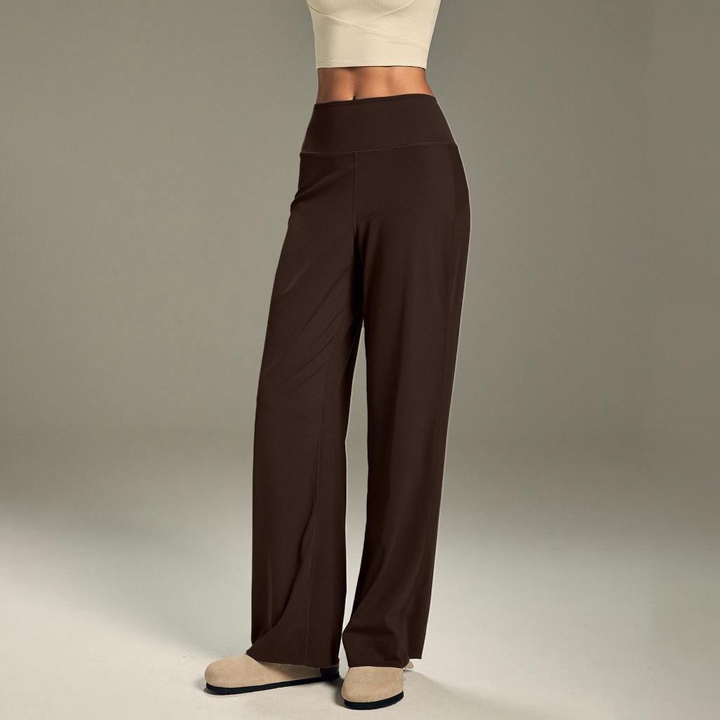 Women's Quick-Dry Wide-Leg Yoga Pants: Elastic, Loose, Floor-Length Fitness & Running Trousers - New Spring Arrival
