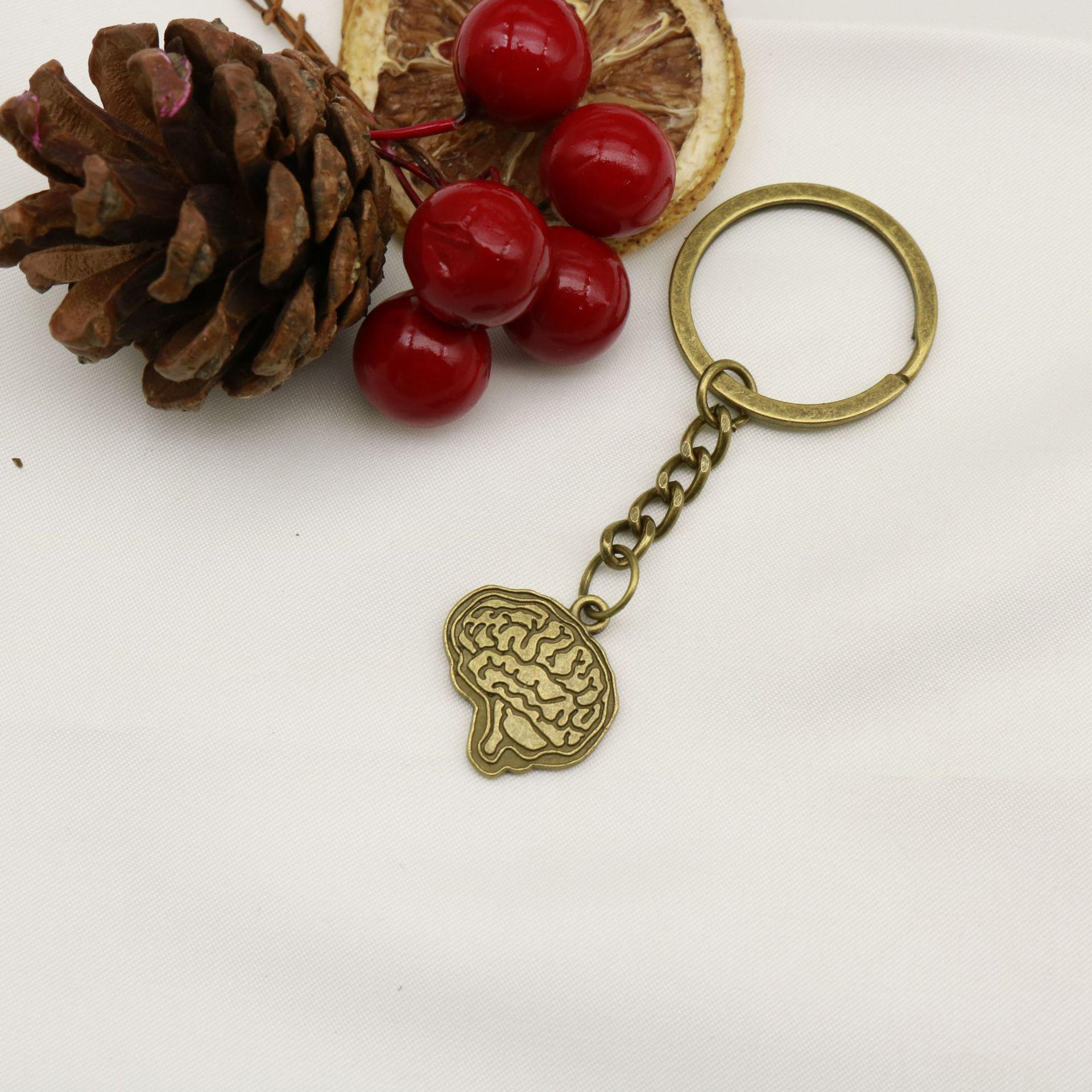 Trendy Jewelry Brain Keychain Pendant