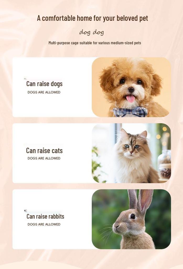 Indoor Pet Cage with Toilet for Small to Medium Dogs & Cats