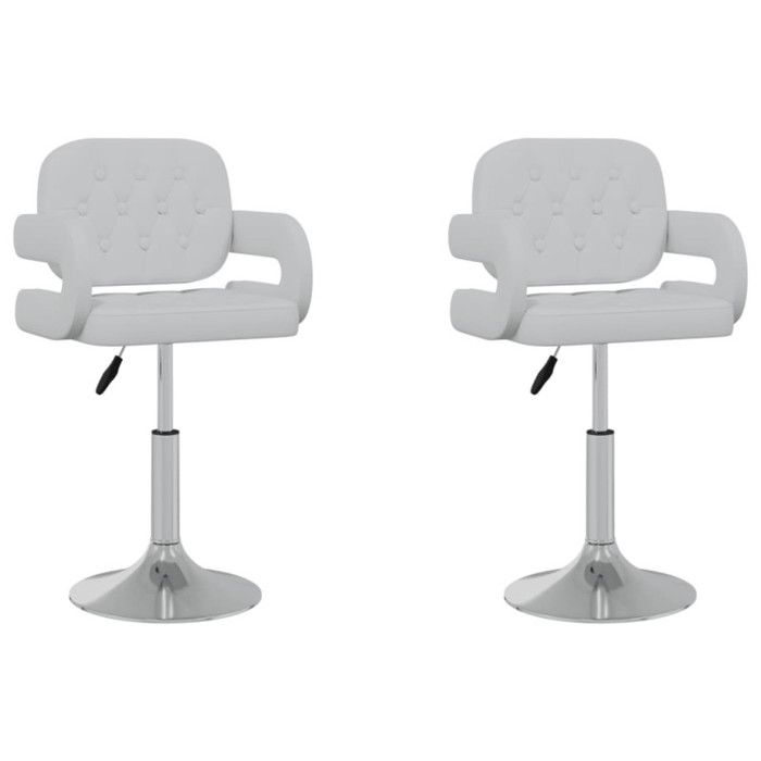 VidaXL 2x Swivel Dining Chairs Dining Chairs Kitchen Seats Dining Chairs Adjustable Height Interior 335557