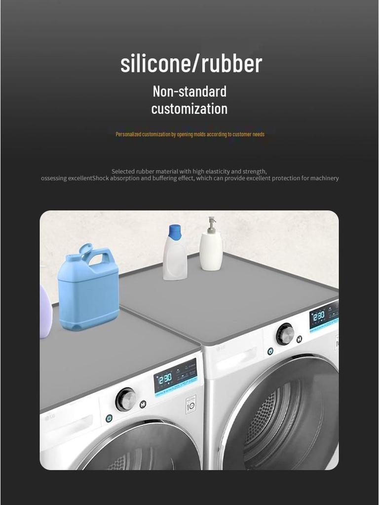 Washing Machine & Fridge Silicone Dust Protector: Heat-Resistant, Non-Slip, Multi-Functional Mat