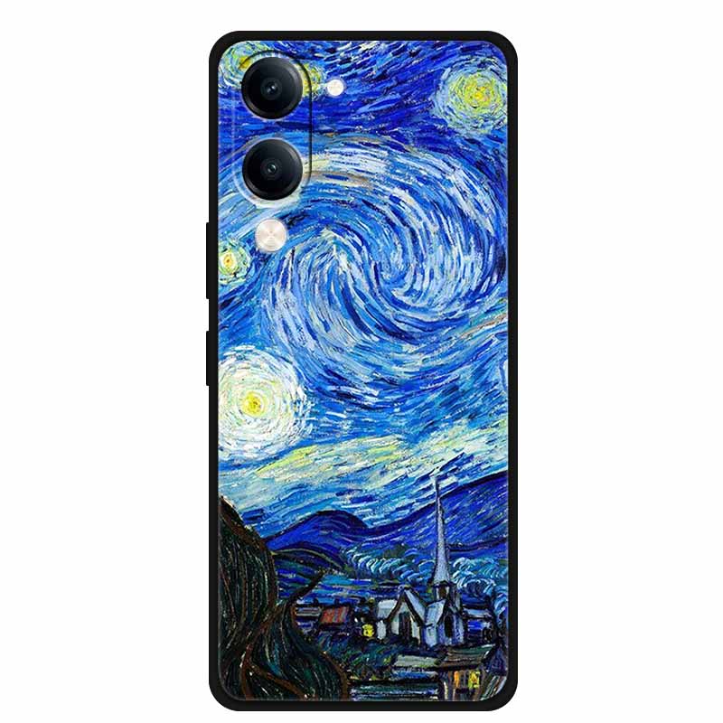 Flower Relief Cover For Vivo Y04 V2430 Y37C Y29S V2446 Funda 3D Embossed Soft Silicone TPU Phone Case Y29T Y19sGT V2459 Bumper