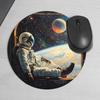 Space Travel Round Mouse Pad Non-Slip Desk Mat Desk Accessories Desktop Computers Carpet Pc Gamer Gamepad Mousepad Gaming