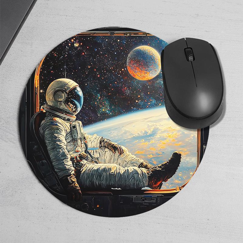 Space Travel Round Mouse Pad Non-Slip Desk Mat Desk Accessories Desktop Computers Carpet Pc Gamer Gamepad Mousepad Gaming