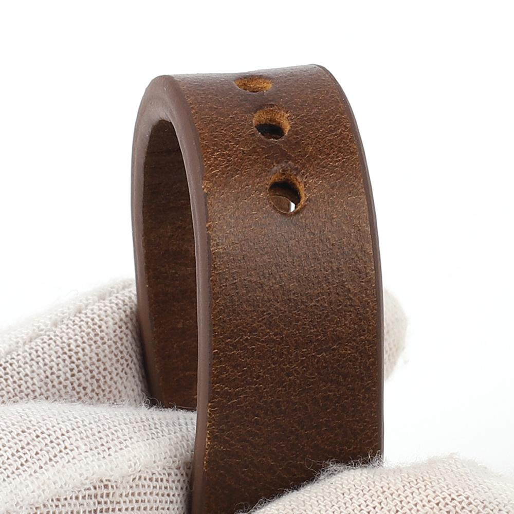 Vintage Genuine Leather Watch Band 19mm 20mm 22mm 24mm Brown Coffee Handmade Stitching Cowhide Strap Bracelet Watch Accessories