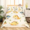 Federa per Piumino Dinosauro Carino King Queen Kawaii Cartone Animato Dinosauri Selvaggi Set Biancheria da Letto per Bambini Ragazzi Ragazze Animali della Giungla Copripiumino