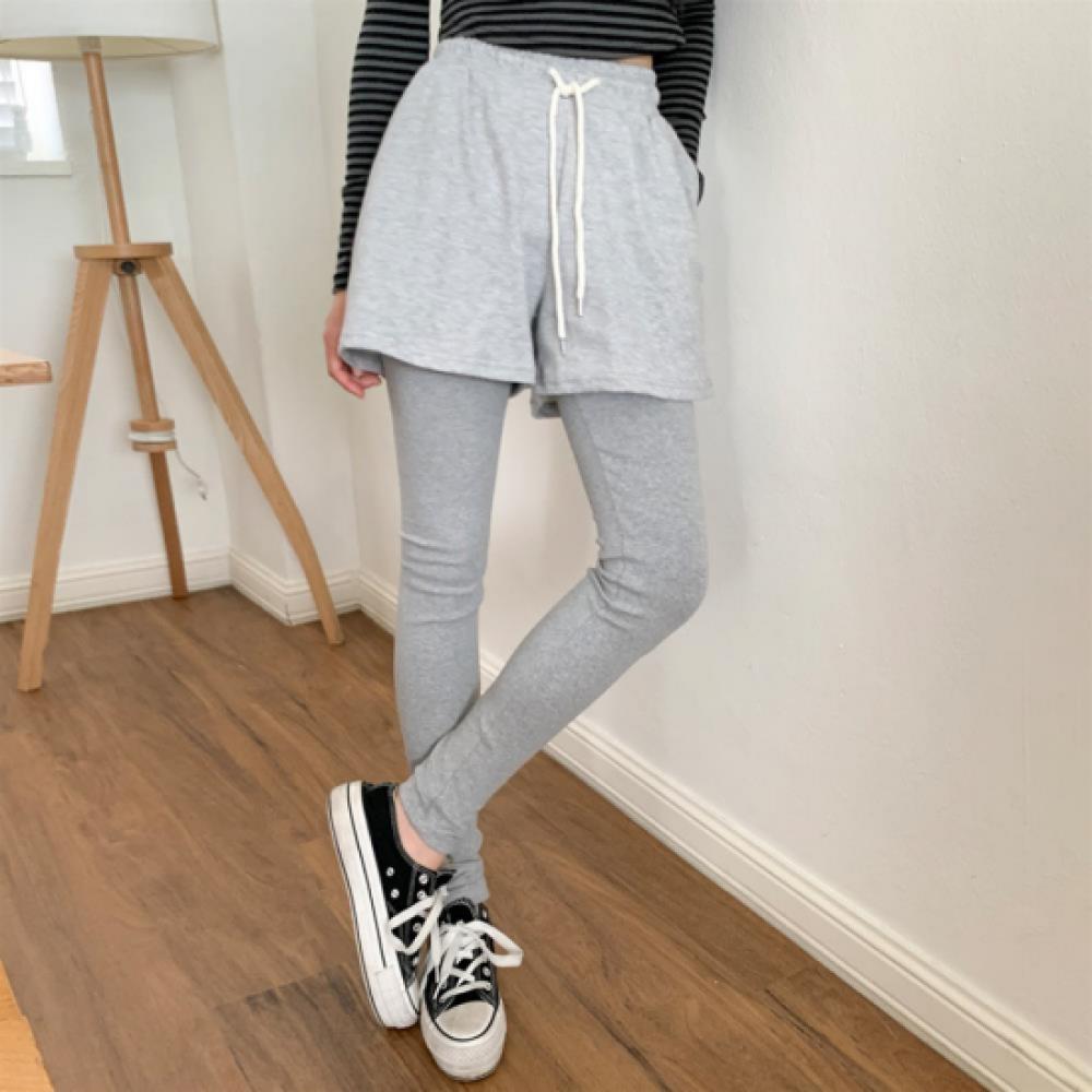 New Arrivals Open Run Women Casual Shorts Layered Stretch Leggings