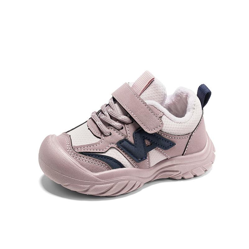 Children's Sports Shoes, Korean Style Versatile Girls' Training Shoes, New Winter Children's Shoes, Boys' Soft-soled Thin Fleece Warm Shoes
