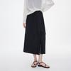 GIOVANNI VALENTINO Elegant Draped Acetate Slit Midi Skirt