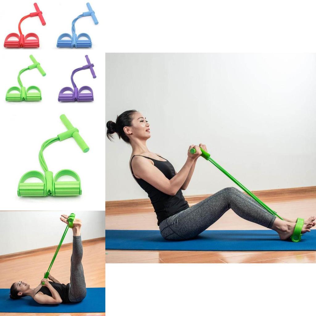 Durable Fitness Gum 4 Tube Resistance Bands For Effective Sit-up Pull Rope Exercises