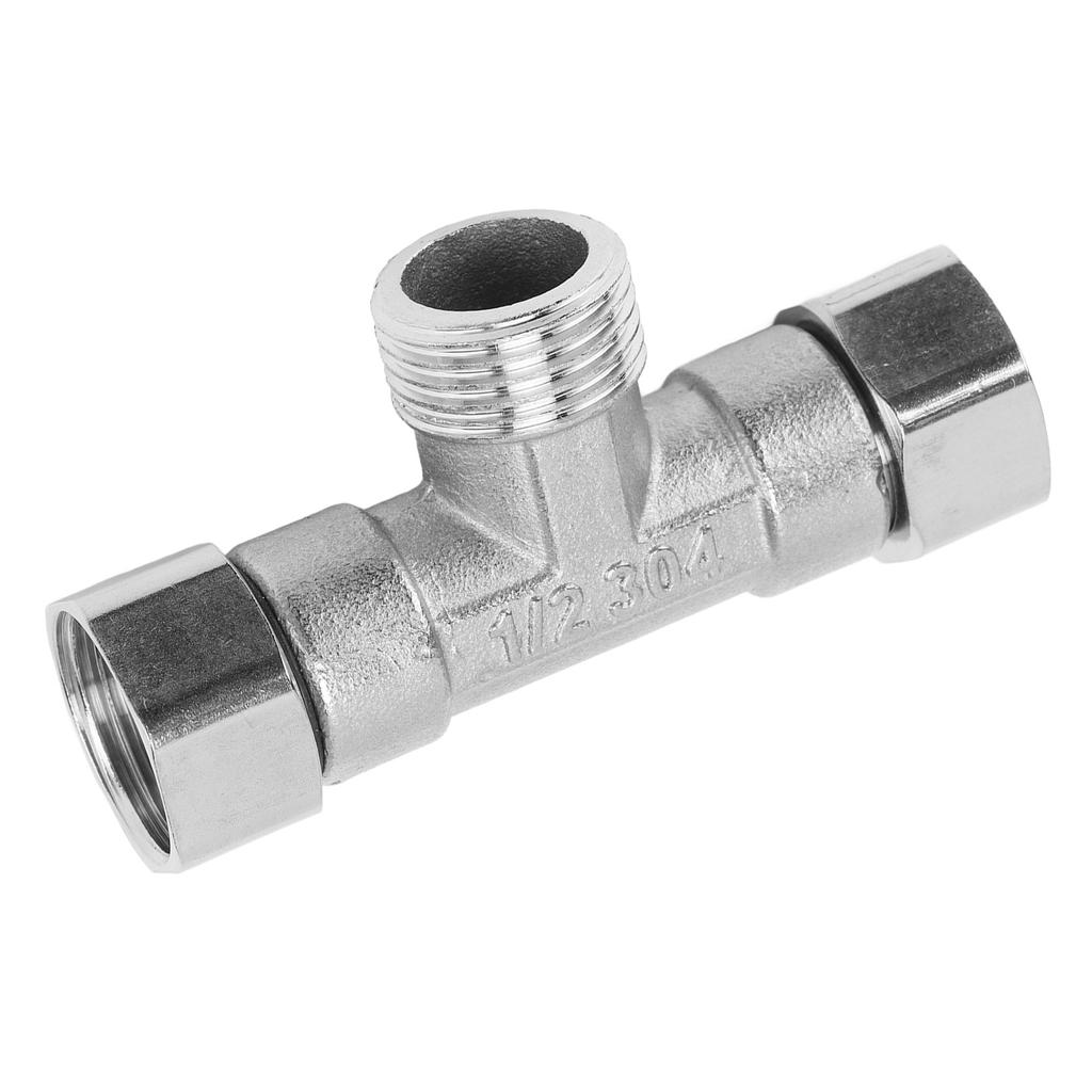 Conexión de tubería Codo en T de 3 vías Acero inoxidable 304 Conector de manguera Adaptador de tubería G1Celsius2 para Agua