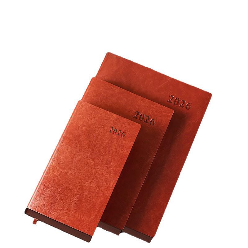 2026 A5 Planner: Soft Leather Cover, Annual Calendar, Custom LOGO Efficiency Notebook