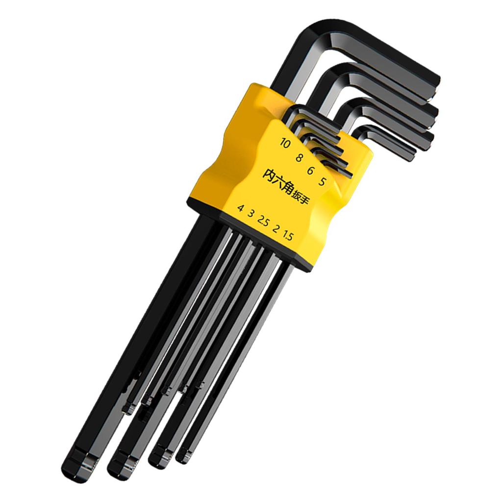 German Industrial Grade Nine-Piece Hex & Torx Wrench Set for Bicycles