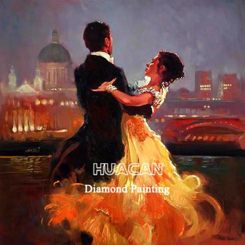 Pictură cu diamant cu foraj rotund complet, portret, cuplu, broderie cu diamante 5d, vânzare, mozaic, femeie, cucernică, decorare pentru acasă