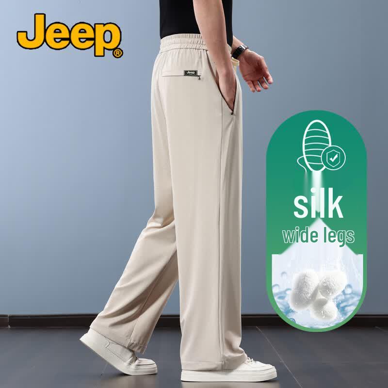 JEEP Men s Silk Blend Wide-Leg Casual Pants XL