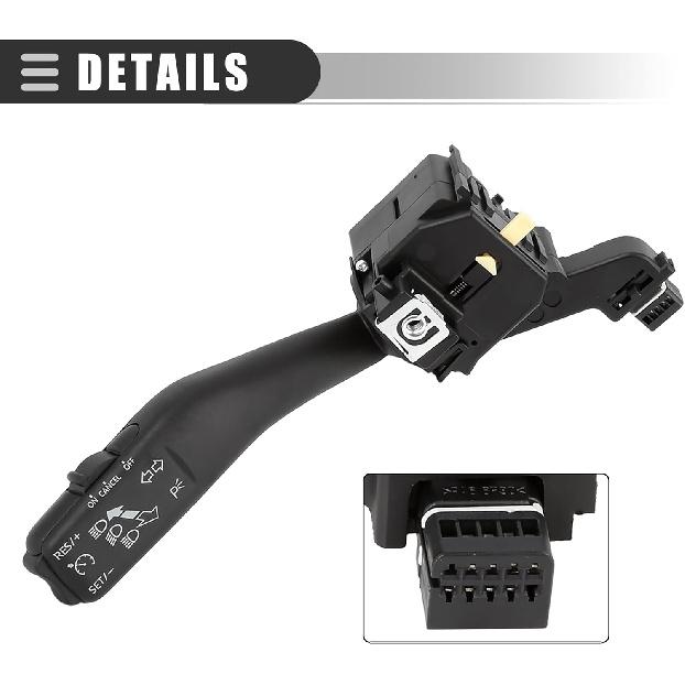 Motoforti Steering Column Switch,Multifunction Combination Switch,for Volkswagen Eos 2007-2011,Plastic,1K0953513G,Black