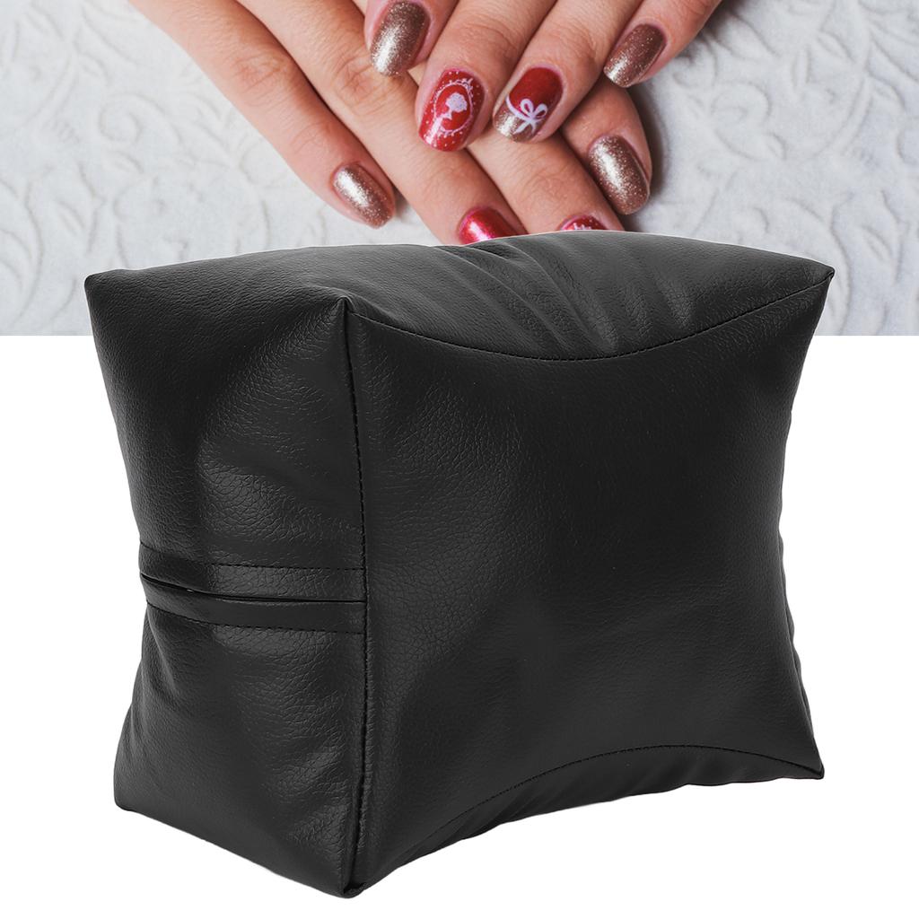 Almohada de Mano para Uñas Piel Sintética Suave 3 Alturas Desmontable Impermeable Cojín Reposabrazos para Salón de Uñas