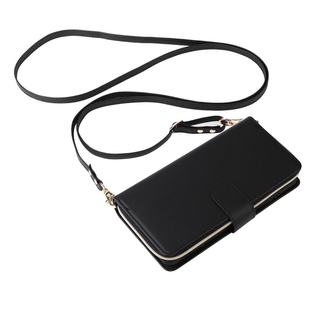 R20 Für Samsung Galaxy A53 5G Hülle Reißverschluss Leder Handyhülle mit 9 Kartenfächern