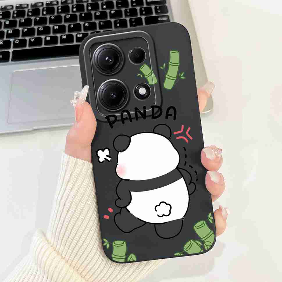 Simple Silicone Case For Redmi Note14s 4G Capa Lovely Panda Rabbit Shockproof Back Cover For Xiaomi Redmi Note 14S Phone Shell