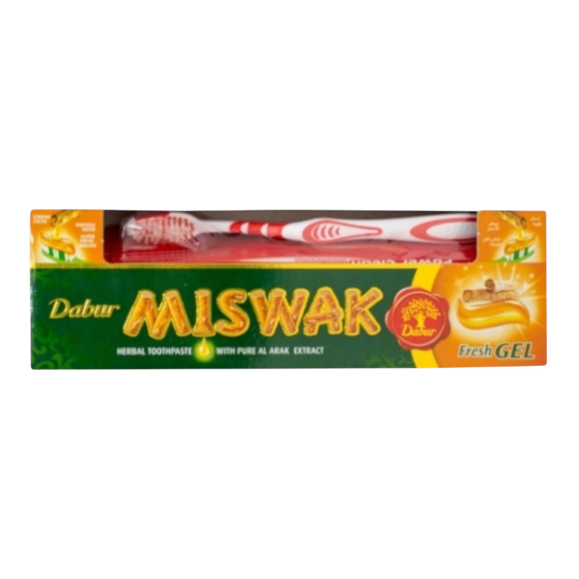 Miswak 135g Dentifricio Gel Fresco + Spazzolino GRATUITO - Dabur
