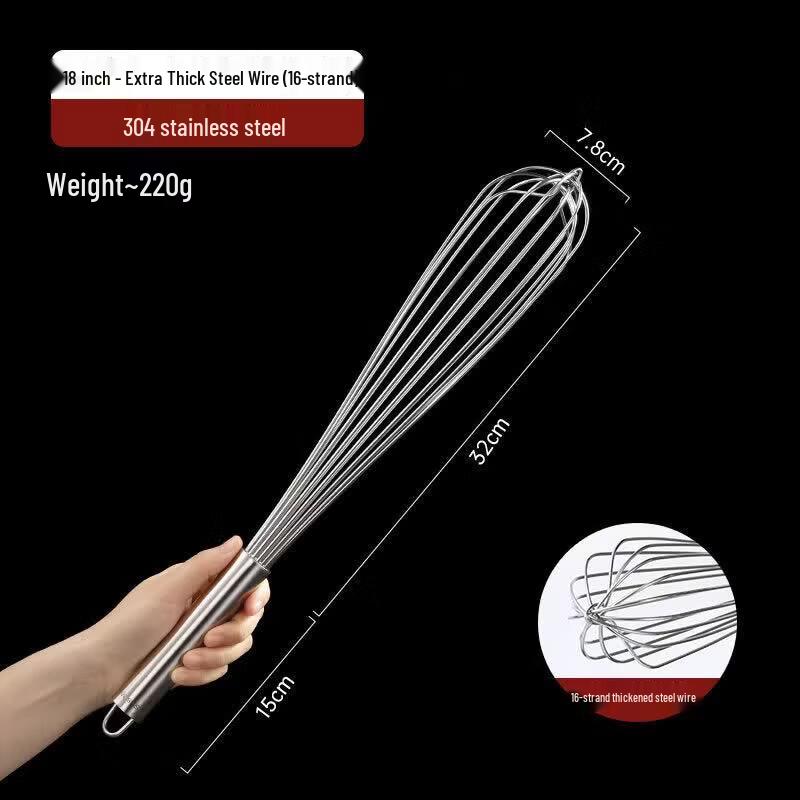 304 Stainless Steel Handheld Egg Whisk