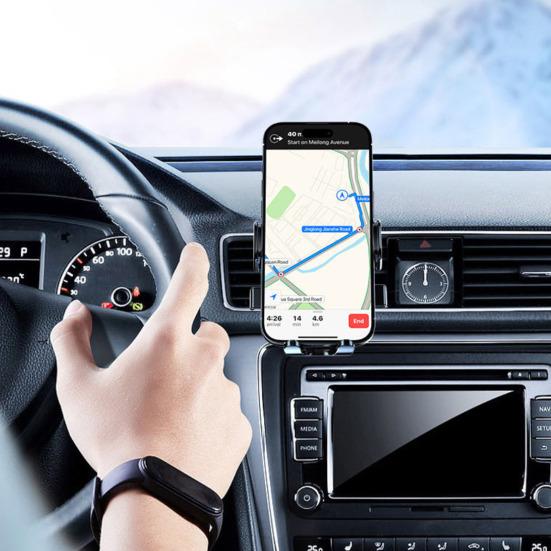 Car Phone Holder with Automatic Clamping Design Phone Stand One-Hand Operation Adjustable Angle Car Mount for Air Vent
