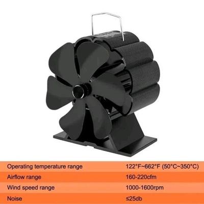 Portable 6 Blade Fireplace Fan Eco Friendly Home Efficient Heat Powered Fan Heat Distribution High-temperature Stove Top Fan