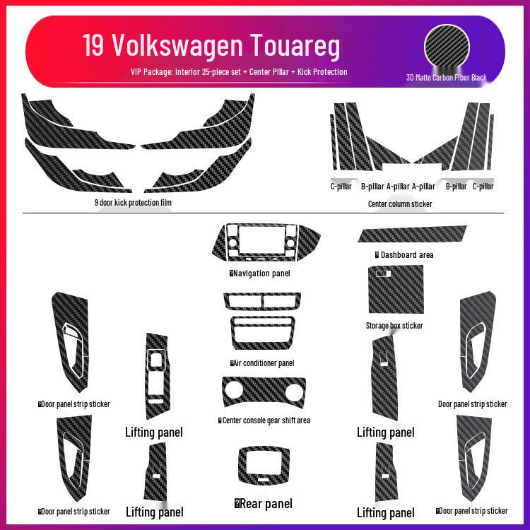 Volkswagen T-Cross Center Console Anti-Kick, Anti-Scratch Protective Film