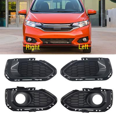 For Honda Fit 2018  Car Front Bumper Fog Light Lamp Bezel Frame Cover Grille Shell Cap Hood Lid