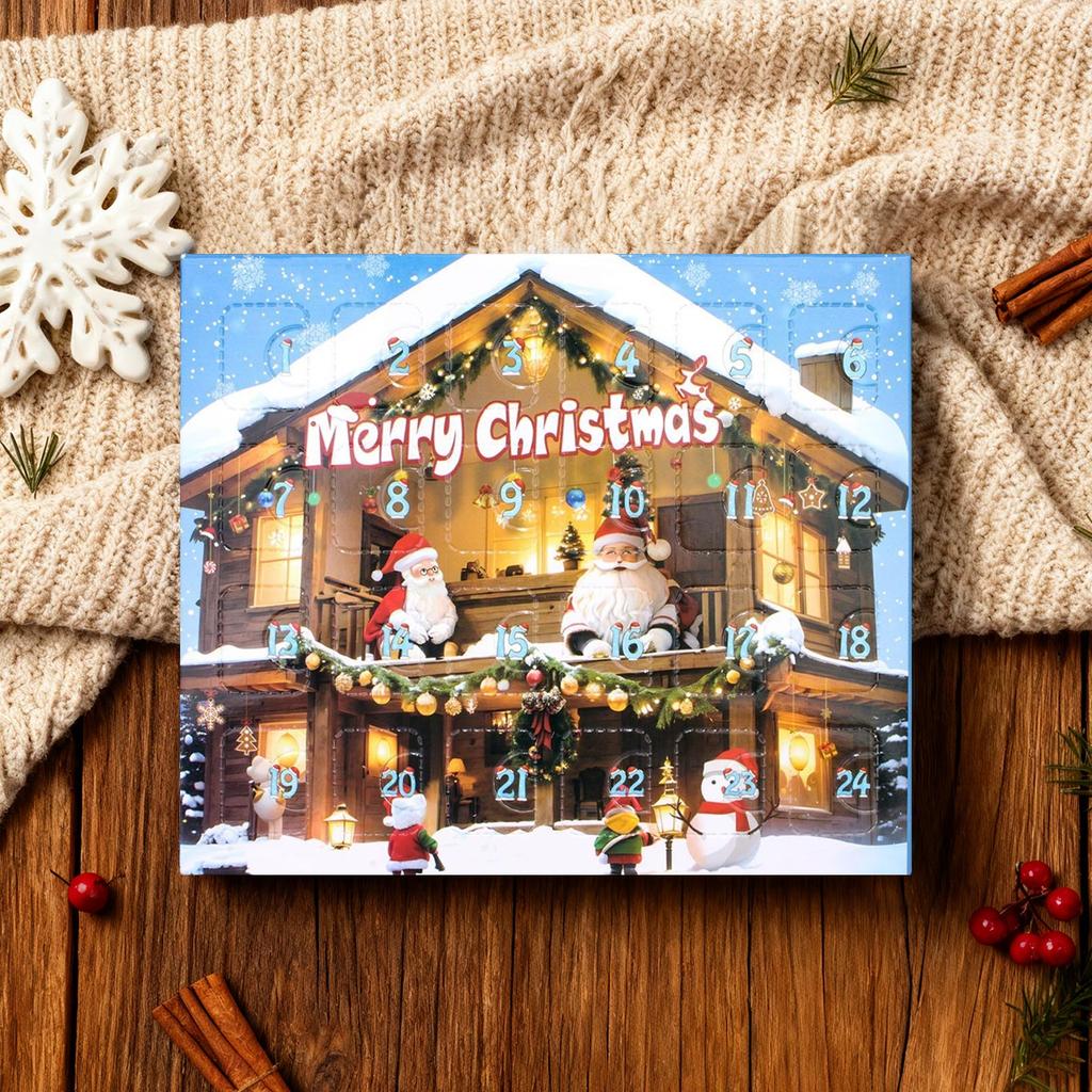 Christmas Advent Calendar Gifts, DIY Bracelet Making Kit For For Child Adult, 24-Days Christmas Countdown Calendar Jewelry Gifts