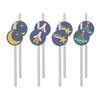 Paper Straws - PTIT CLOWN - Pack of 8 - Multicolored - Space Theme - Eco-friendly